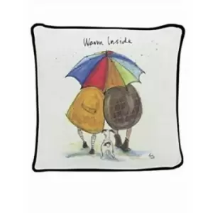 Image of Sam Toft Warm Inside Feather Filled Cushion (One Size) (White) - White