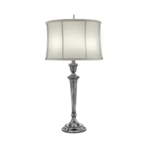 image of Elstead Syracuse - 1 Light Table Lamp Antique Nickel, E27