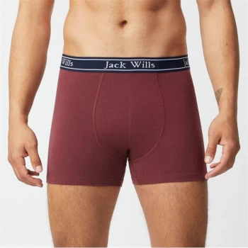 Image of Jack Wills Daundley Multipack Mr Wills Boxers 2 Pack - Damson