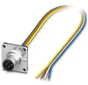 Image of Phoenix Contact, SACC-E-M12MST-4CON-M16/0.5 Series, Straight M12 to Unterminated Cable assembly, 5m Cable