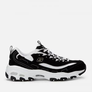 Image of Skechers Womens D'Lites Biggest Fan Trainers - Black/White - UK 3