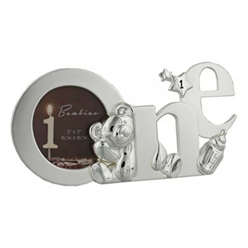 image of 3" x 3" - Bambino Silver Effect Photo Frame - One