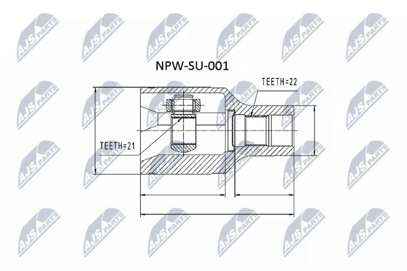 Image of NTY CV joint kit NTY NPW-SU-001