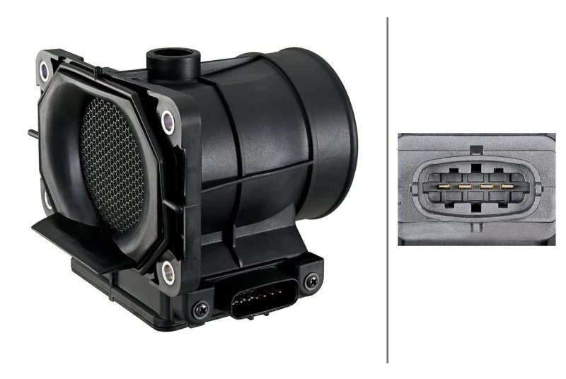 Image of HELLA Mass air flow sensor HELLA 8ET 358 095-561