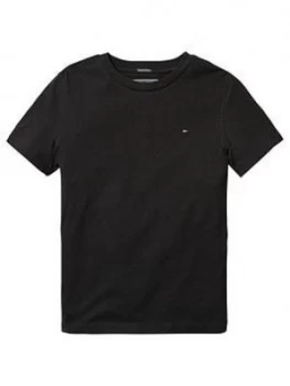 Image of Tommy Hilfiger Boys Short Sleeve Essential Flag T-Shirt - Black, Size 14 Years