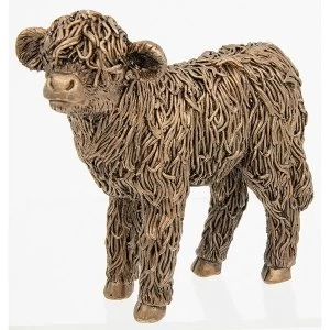 image of Bronze Highland Coo Calf Ornament