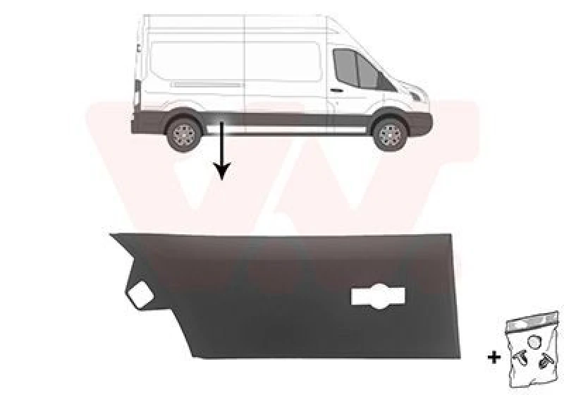 Image of VAN WEZEL Trim / Protective Strip, sidewall VAN WEZEL 1991428