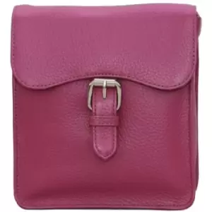 image of Womens/Ladies Ebony Satchel Style Handbag (One size) (Fuchsia) - Eastern Counties Leather