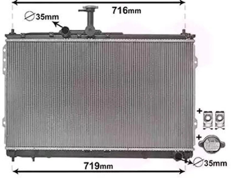 Image of VAN WEZEL Engine radiator VAN WEZEL 82002418