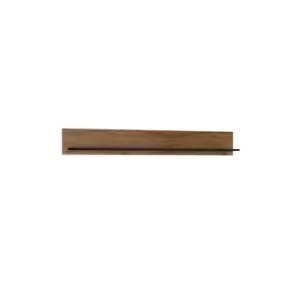 image of Brolo Wall Shelf 167cm In Walnut And Black