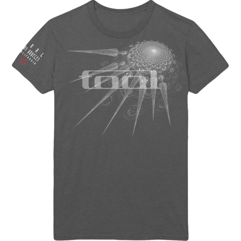 Image of Tool Tool Men Spectre Spike Back Print T-Shirt in Charcoal Size: Small Charcoal S Male 5063238523982