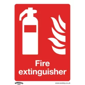 Image of Sealey Rigid Plastic Fire Extinguisher Sign Pack of 10 150mm 200mm Standard