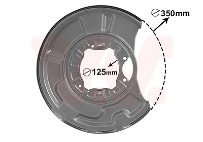 Image of VAN WEZEL Brake disc backing plate VAN WEZEL 3041374
