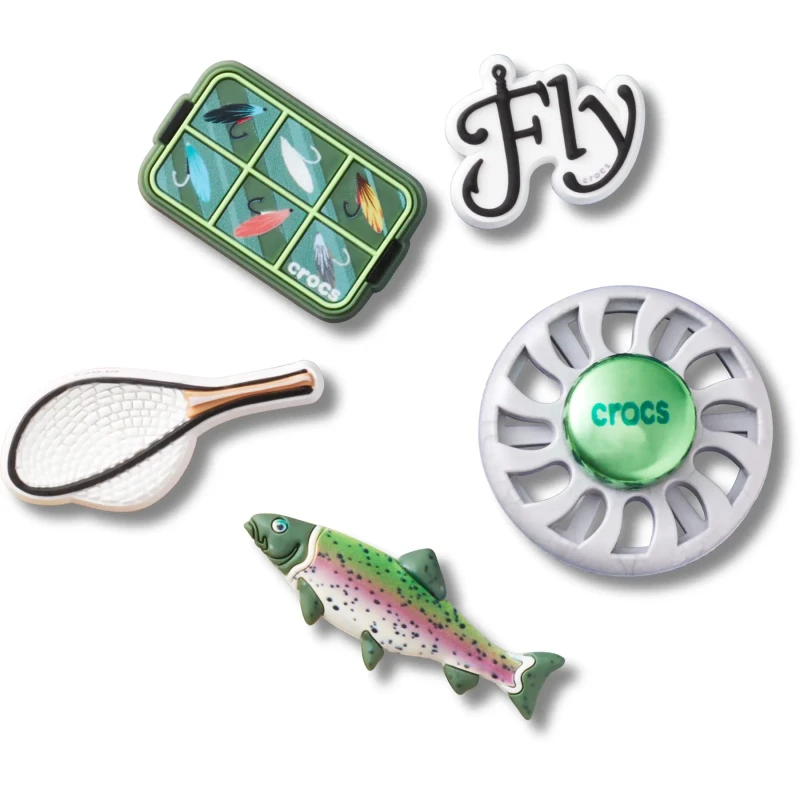 Image of Crocs Jibbitz Crocs Fly Fishing (x5) Multicolore Unisex TU