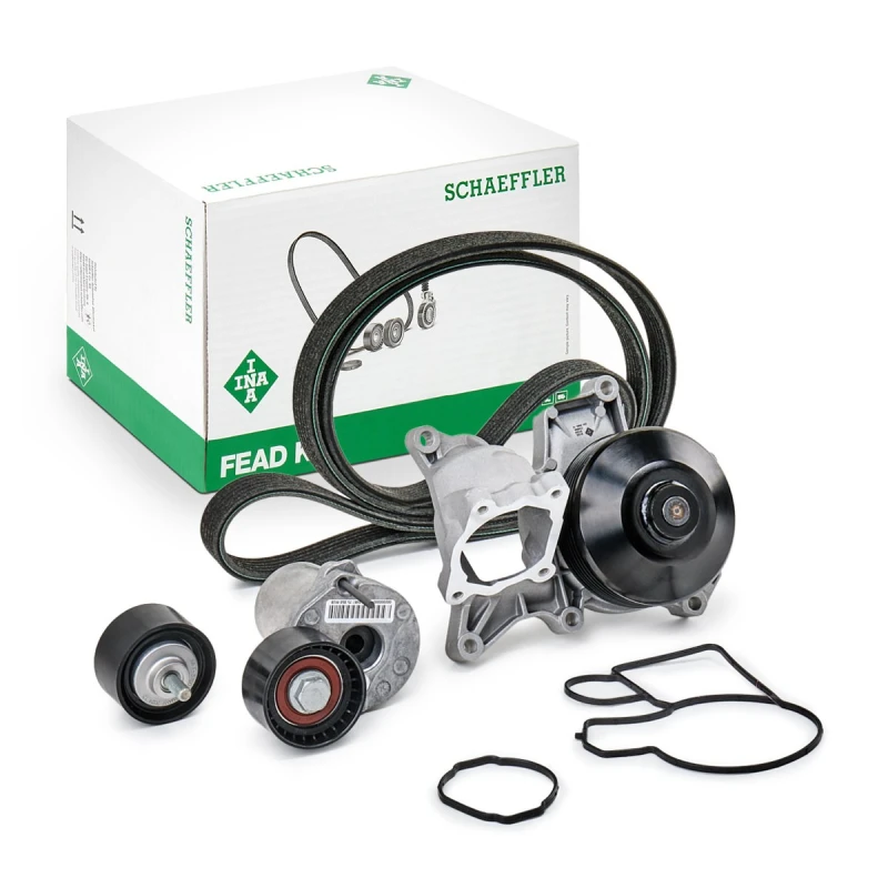 Image of Water Pump + V-Ribbed Belt Kit INA 529 0370 30