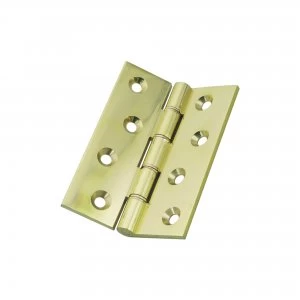 image of Wickes Butt Hinge - Solid Brass 102mm Pack of 3