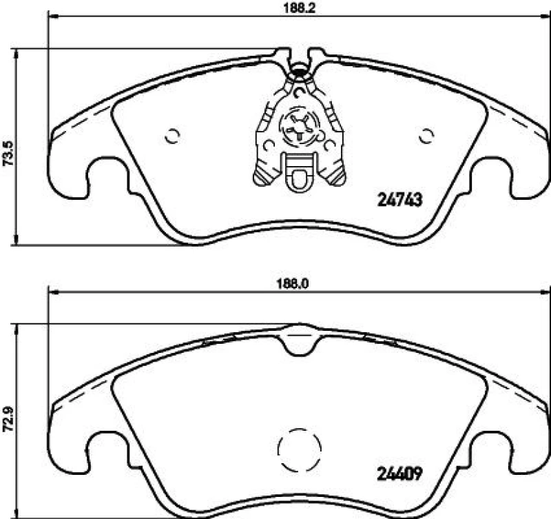 Image of HELLA Brake pad set HELLA 8DB 355 013-751