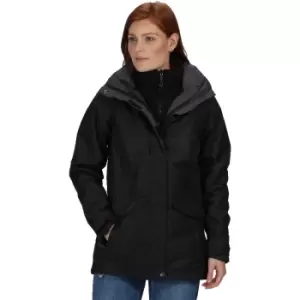 image of Professional BENSON III 3in1 Waterproof Jacket womens in Black - Sizes UK 10,UK 12,UK 14,UK 16