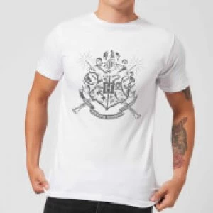 Image of Harry Potter Hogwarts House Crest Mens T-Shirt - White - M