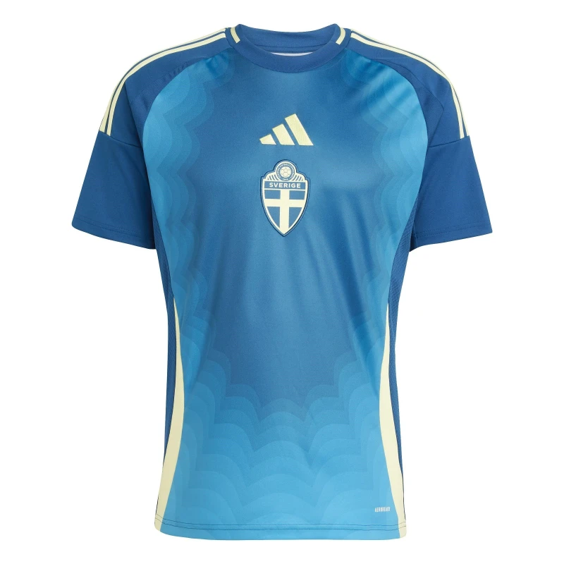 Image of adidas Sweden Away Football Shirt 2025 Mens Legend Marine male S