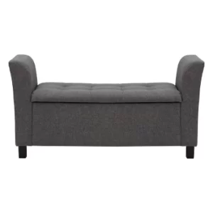 Image of Verona Fabric Charcoal Window Seat Dark Grey