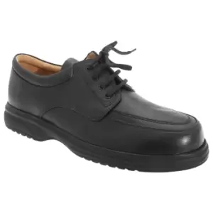 Image of Roamers Mens Superlite Wide Fit Mudguard Tie Leather Shoes (11 UK) (Black)