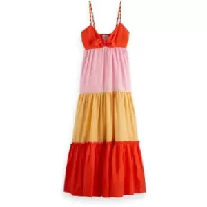 image of Scotch and Soda Colour Block Dress - Pink