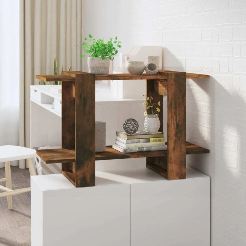 Image of VIDAXL Book Cabinet/Room Divider Smoked Oak 80x30x51cm Vidaxl 8720286844120