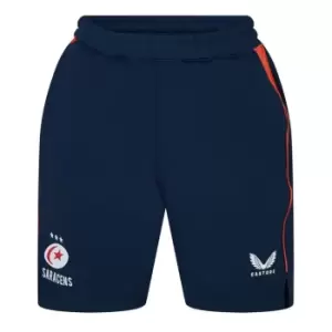Image of Castore Saracens Fleece Shorts Adults - Blue