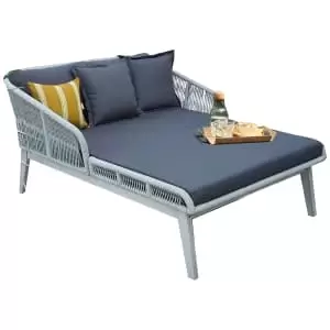 image of Norfolk Leisure Dara Day Bed Grey Rope/Greywash