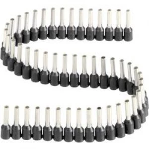 Image of Ferrule 1 x 1.50 mm2 x 8mm Partially insulated Black Vogt Verbi