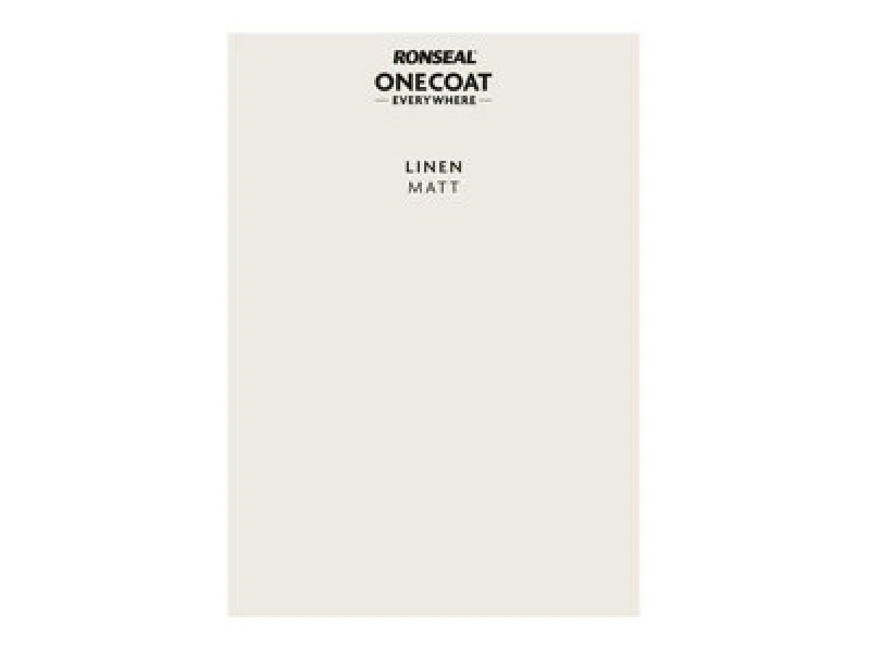Image of Ronseal One Coat Everywhere Multi Surface Matt Paint Linen - Peel & Stick Tester A5 Natural