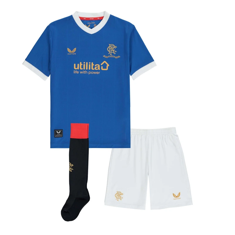 Image of Castore Rangers Home Mini Kit 2021 2022 - Blue Blue 1 - 2 Years