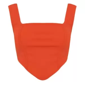 image of I Saw It First Scuba Corset Top - Orange