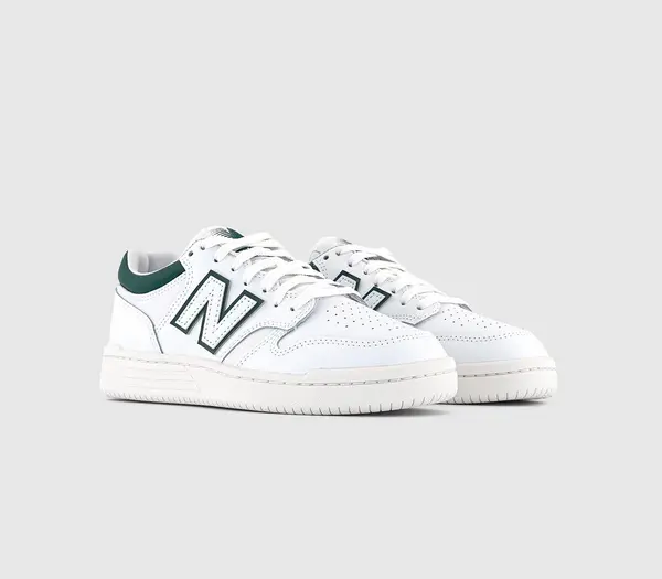 Image of New Balance Bb480 Trainers White Green, 4