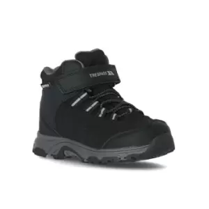 Image of Trespass Childrens/Kids Harrelson Mid Cut Hiking Boots (1 UK) (Black)