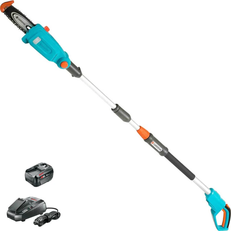 Image of Gardena TCS 20/18 P4A 18v Cordless Telescopic Tree Pruner 200mm TCS 20/18 14770-55 Batteries: 1 x 6ah Li-ion