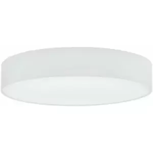 image of Loops - Flush Ceiling Light Colour White Circular Shade White Fabric Bulb E27 5x25W