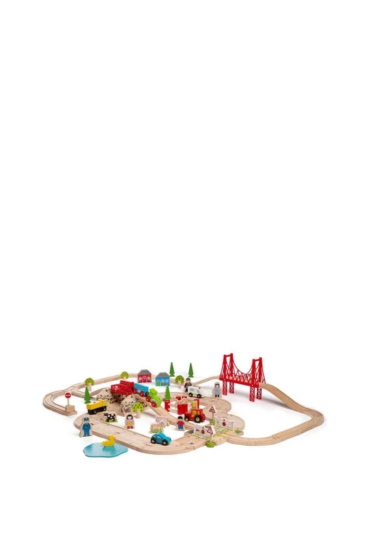 Image of Bigjigs Rail Road & Rail Train Set Multi unisex