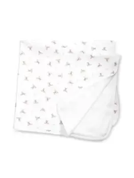 image of Ralph Lauren Baby All Over Print Blanket - White