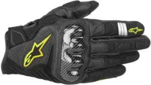 image of Alpinestars SMX 1 Air V2 Gloves, black-yellow, Size 2XL, black-yellow, Size 2XL