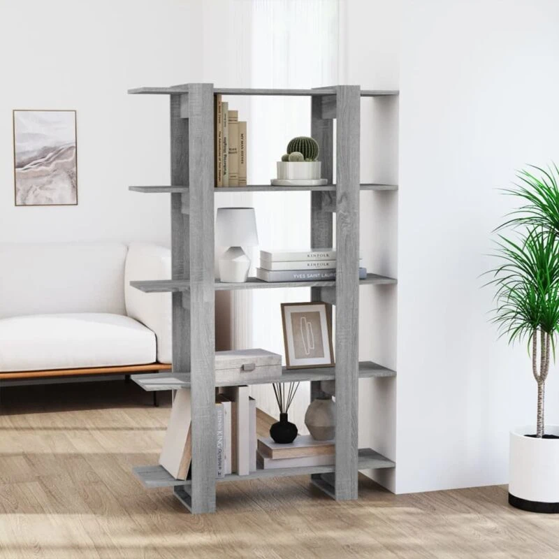 Image of VIDAXL Book Cabinet/Room Divider Grey Sonoma 100x30x160cm Vidaxl 8720286843925