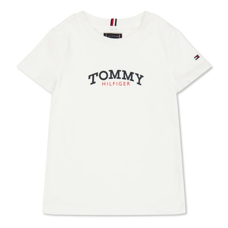 Image of Tommy Hilfiger Kids Mono T-Shirt White YBR male 8Y