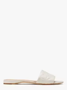 Image of Emmie Slide Sandals - Parchment. - 7