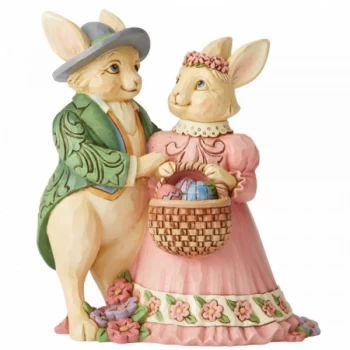 Image of Hare's To Happiness Bunny Couple Figurine by Jim Shore