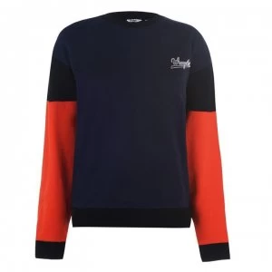 Image of Wrangler High Rib Sweatshirt - Navy