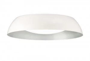 Image of Flush Ceiling Large LED 3000K, 3000lm, Matt White, Silver, White Acrylic