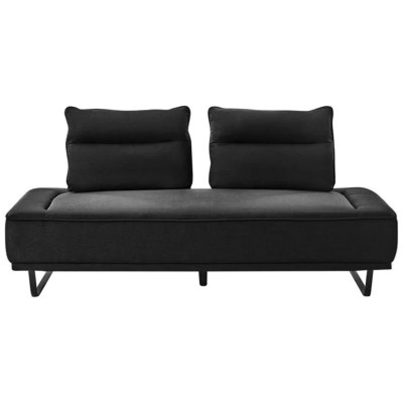 Image of Beliani Sofa 3 Seater Faxen Fabric Black