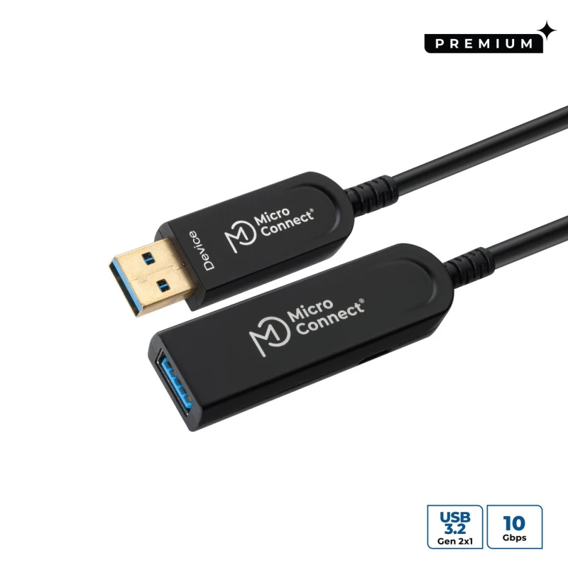 Image of Microconnect MC-USB3.0AAF20AOP USB cable USB 3.2 Gen 2 (3.1 Gen 2) 20