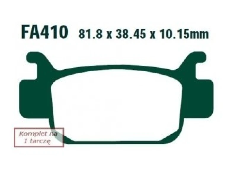 Image of EBC Brakes FA410TT Brake pad set Brake Pad Set,disc brake (402)